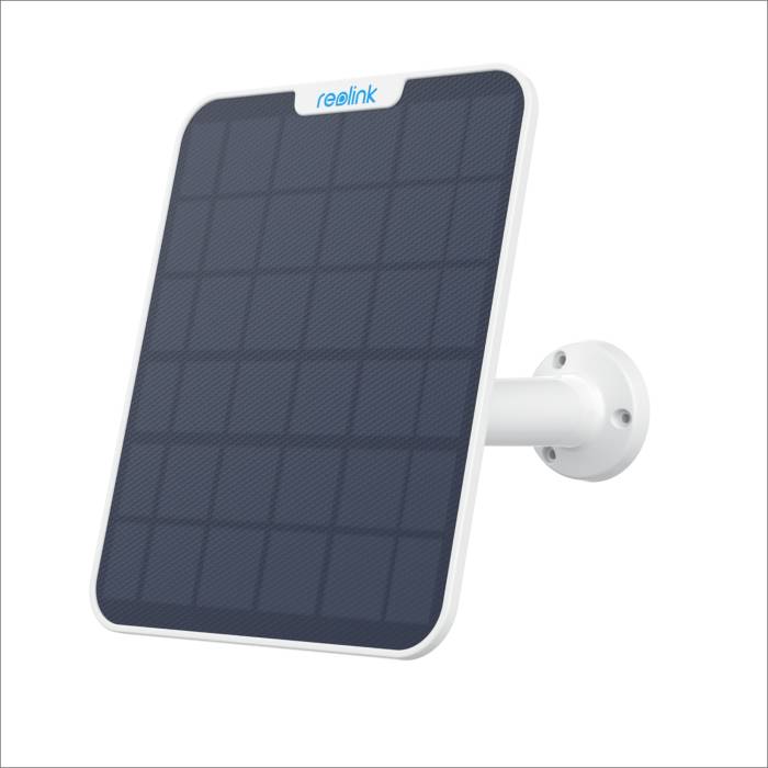 Panou solar Reolink 2 alb, Curea și cablu de conectare de 4 m, 6W, IP65, rezistent la intemperii, Compatibil cu camerele alimentate cu baterii, mufa USB-C