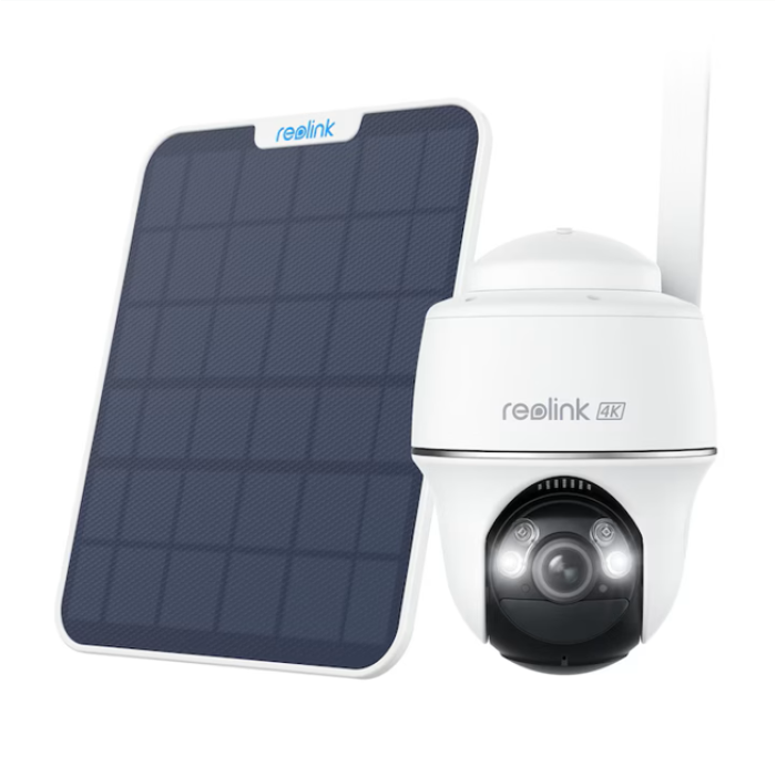 Kit camera de supraveghere exterior Reolink Go Series G440, 4K + Panou solar 
