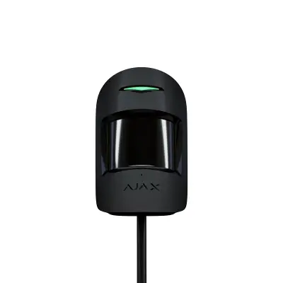 Detector cu fir PIR Ajax MotionProtect Plus Fibra Negru