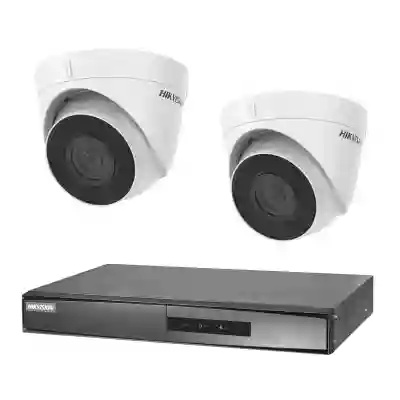 Kit supraveghere video 2 camere HIKVISION IP interior 2MP