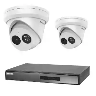 Kit supraveghere video 2 camere HIKVISION IP interior 5 MP 