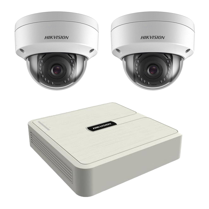 Kit 2 camere interior ip Hikvision 2mp