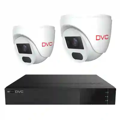 Kit supraveghere video 2 camere interior DVC analog 2MP