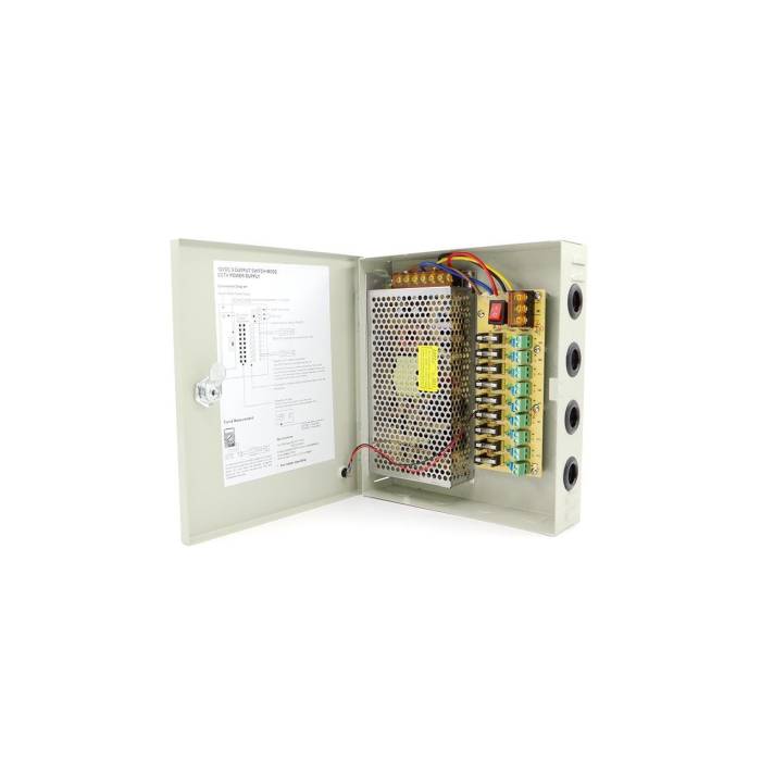 Sursa de alimentare 10A cu 9 iesiri protejate LN-IPS12V10A-9; alimentare 12v; DC