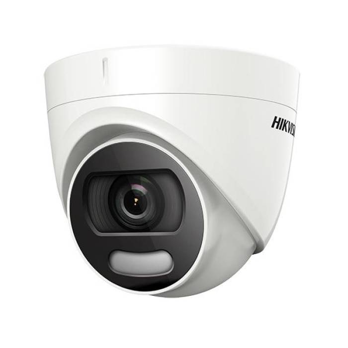Camera supraveghere video de interior Turbo HD dome Hikvision DS-2CE72HFT-F28(2.8mm); 5MP, ColorVU