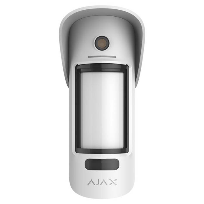 Detector Wireless PIR de exterior cu Camera video AJAX MotionCam Outdoor Alb