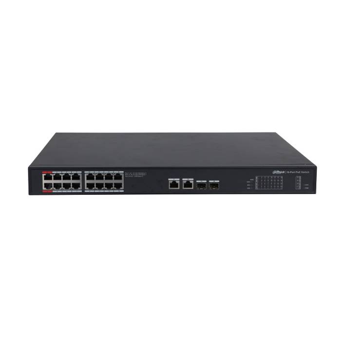 Switch PoE industrial 16 + 2 + 2 porturi Dahua PFS3220-16GT-240