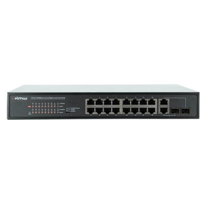 Switch PoE industrial 16 + 2(combo) porturi KMW KM-PoE1602GS-200