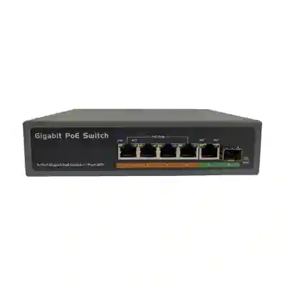 Switch PoE Gigabit industrial 4 + 1 + 1 porturi KMW KM-PoE0401GS-65