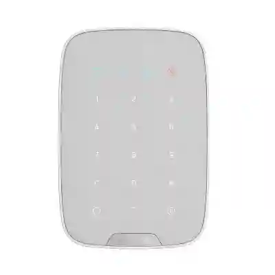 Tastatura Wireless cu cititor carduri Ajax Keypad Plus Alba